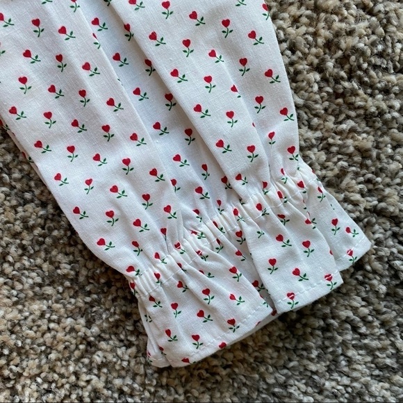 Vintage Cottagecore Handmade Floral Long Sleeve Top Sz 5T - Picture 6 of 7